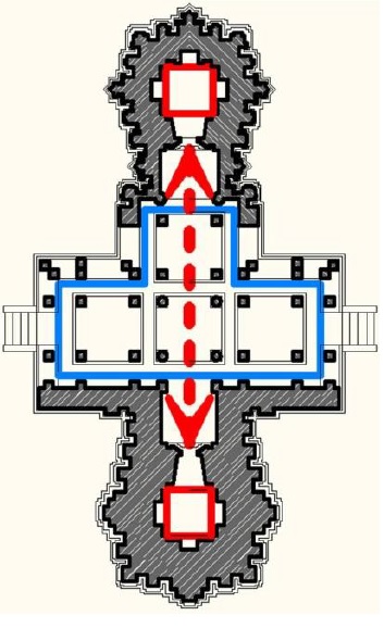 Plan View of Jodu Kalasa Gudi; Western Chalukyan Halegannada Inscription in Jodu Kalasa Gudi Temple; Makar Torana inside the Garbhgriha of Jodu Kalasa Gudi.