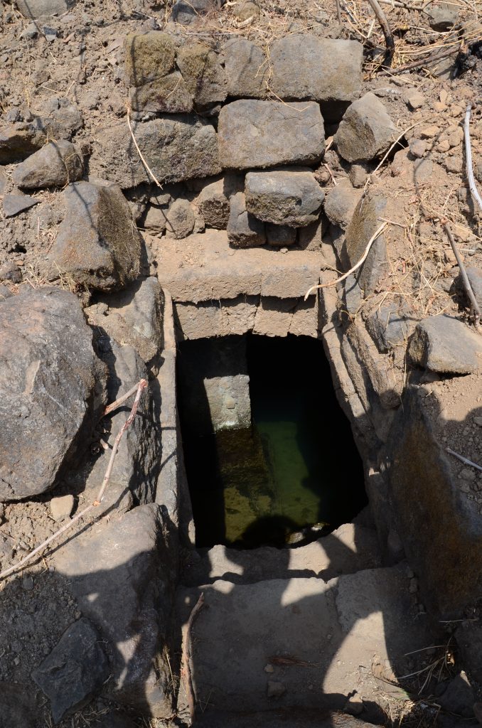 राजवाड्याच्या खाली खोदलेली प्राचीन खांब टाकी